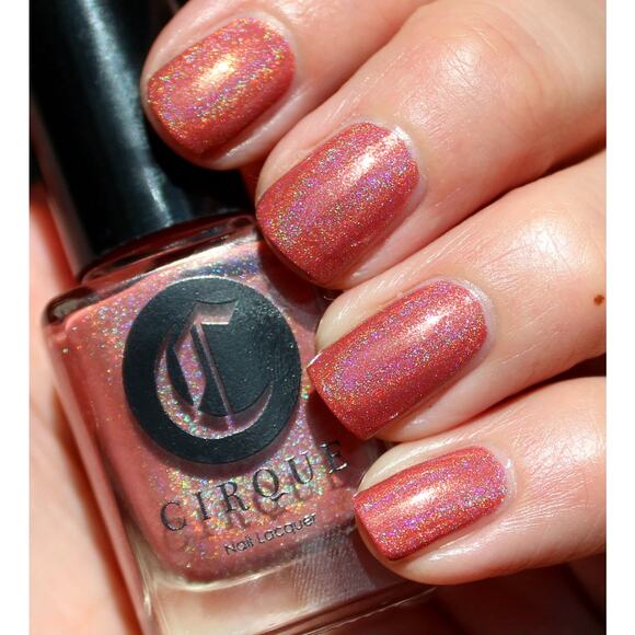 Cirque Nail Polish "Luminous Owl" NEW Peach Glitter Shimmer Holo Iridescent - Picture 1 of 7